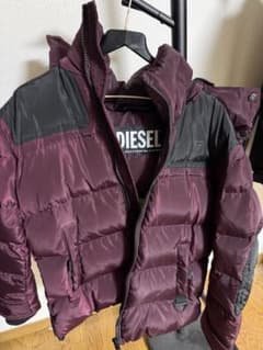 ずーちゃん　DIESEL ダウンジャケット ボルドー フード付き ずーちゃん様専用 DIESEL ダウンジャケット ボルドー フード付き