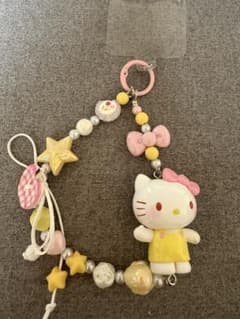 Hello Kitty スマホストラップ イエローのサムネイル