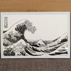 ホワイトボードアート　北斎　冨嶽三十六景　神奈川沖浪裏 ポストカード 冨嶽三十六景3枚セット （神奈川沖浪裏 凱風快晴 山下