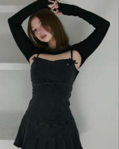 andmary Bonnie denim mini dress - メルカリ