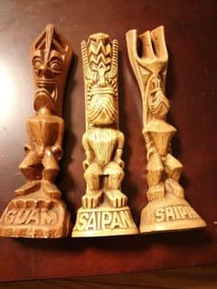 Tiki Saipan guam 人形　置物のサムネイル