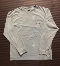 QUIKSILVER 水色プリント長袖Tシャツ　ロンT　【シミあり】のサムネイル