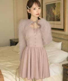 ミシェルマカロン/シャギーボレロsetコルセット風キャミワンピ - メルカリ