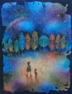 藤岡 しんたろう「星のお話」、人気作品、希少画集・額装画、新品国産