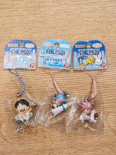 未開封】ワンピース ルフィ チョッパー ご当地ストラップ 3種セット