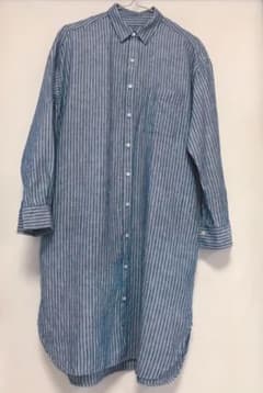 麻100%シャツワンピース 無印良品のサムネイル