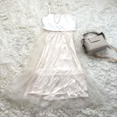 w closet 발레 튤 캐미 원피스 페일 핑크 레이어드