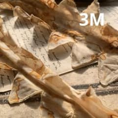 ジャンクジャーナル素材☆草木染め×錆染コットンレースリボン3メートル