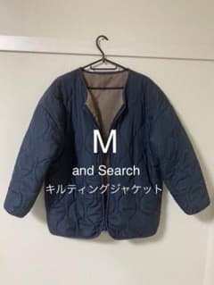And Search キルティングブルゾン　紺　Mのサムネイル