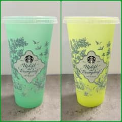 グリーン＆イエロー☆スターバックス カラーチェンジングリユーザブル