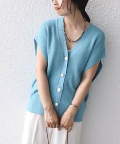 新品♡　SHIPS　シップス　麻　ナイロン　メタル　ボタン　ニット　ベスト SHIPS 麻 ナイロン メタル ボタン ニット ベスト - メルカリ