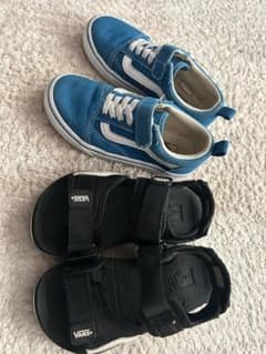 値下げ2足セットVANS  18cm 使用数回 ターコイズ サンダル スニーカーのサムネイル
