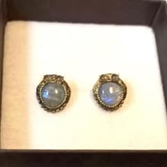 アガット agete ラブラドライト&シェル&カイヤナイト フクロウ