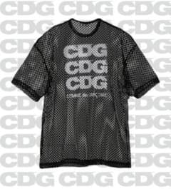 サイズS CDG OVERSIZED MESH Tシャツ コムデギャルソン 黒 - メルカリ