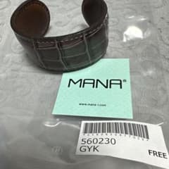 MANA レザーバングル グレー - メルカリ