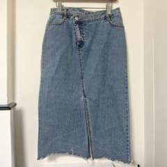 【新品未使用】デニム ロングスカートLのサムネイル
