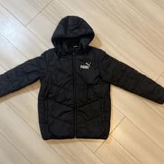 PUMA キッズ ダウンコート 黒 中綿 フード付きのサムネイル