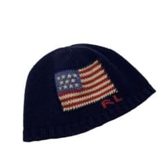 POLO RALPH LAUREN アメリカ国旗刺繍 ニット帽 ワンサイズのサムネイル