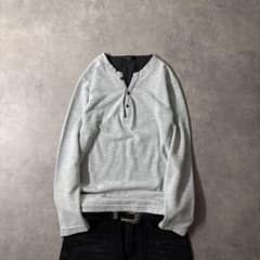 Archive Layered Henley Neck l\s Tee y2k - メルカリ