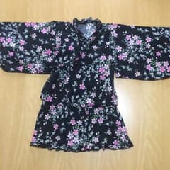 お値下げ☆桜模様 女児浴衣ドレス  100のサムネイル