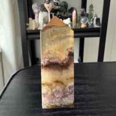 天然石オーラライト共生フローライトのポイント 置物NO.012611 - メルカリ