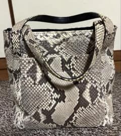 ヴィンテージ 本物 蛇革 パイソン バッグ ハンドバッグのサムネイル