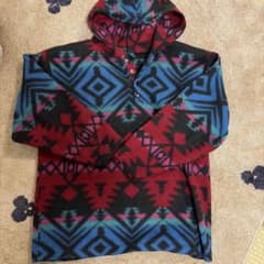 vintage フリースパーカー Lサイズ 幾何学模様のサムネイル