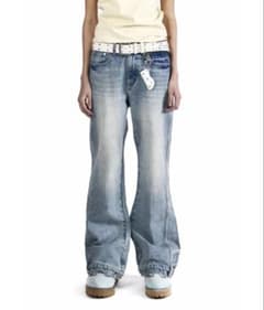 AAKAM Upside-Down Flare Denim Pants