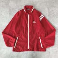 80s adidas トレフォイル ナイロンジャケット/ブルゾン/デサント