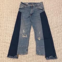 Thumbnail of 【美品】ZARA ワイドデニムジーンズ アンクル ヴィンテージ バイカラーデニム