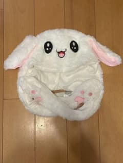 うさぎ 耳が動く 帽子 被り物 ホワイト 原宿 平成 パーティグッズのサムネイル
