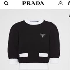 本日18時まで限定価格⭐️PRADA 半袖 ニット バイカラー 40サイズ 新品未着用】PRADA バイカラー ニット 半袖 トップス38 - メルカリ