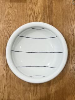 美品】砥部焼 梅乃瀬窯 大鉢 ボウル 深皿 大皿 玉縁鉢 和食器 直径29cm