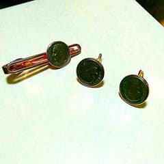 SWANKのコインタイピンとカフスのセットのサムネイル