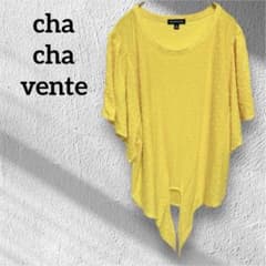 cha cha vente 【L】半袖 トップス イエロー 黄色