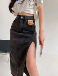 SHEIN デニムスリットタイトスカートのサムネイル