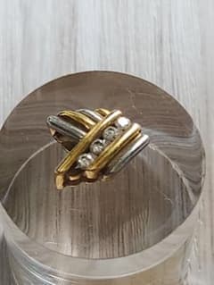 18K Pt900 ゴールド シルバー ツイスト ペンタンドトップに！のサムネイル