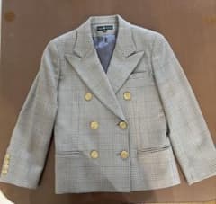 キッズ チェック柄 ダブルブレストスーツ　女児140センチのサムネイル