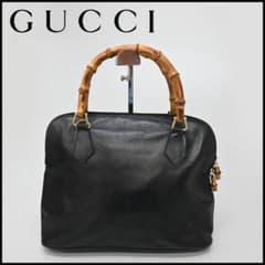 a630 GUCCI【グッチ】 バンブー ハンドバッグ ブラック* - メルカリ