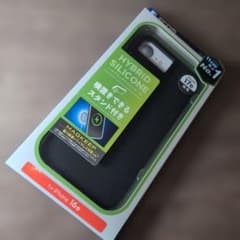 iPhone17e&16e対応 ブラックハイブリッドシリコンケース - 5