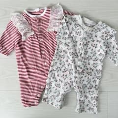 cottoli オーガニックコットン ロンパース 2点セット まとめ売りのサムネイル