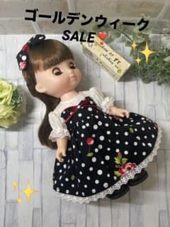 ソランちゃん♡メルちゃん♡お洒落ドット柄ワンピース2点セット#406