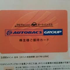オートバックス 株主様ご優待カード　 3000ポイントのサムネイル