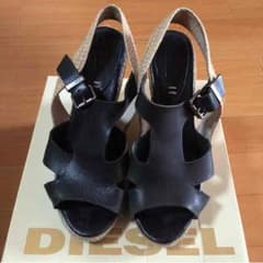 なーさん☆様 お取り置き DIESEL☆本革ウェッジサンダル☆24.5cmのサムネイル