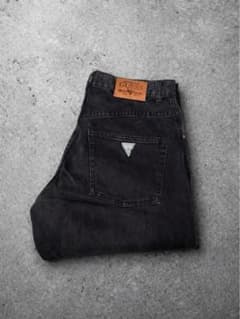 GUESS ブラック バギーデニム　USA製　メンズw32のサムネイル