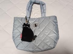 カフェ・ベローチェ 黒ねこキルティングトートバッグ ＆黒ねこポーチ