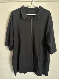HARE ハーフジップ 半袖 ポロシャツ ブラック Sサイズのサムネイル