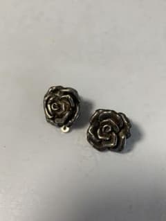Jean Paul Gaultier Rose Earrings (Silver)