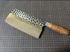 V金10号 V10 ダマスカス鋼 中華包丁 黒打ち鍛造 - メルカリ