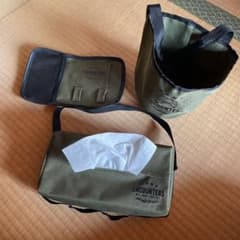 【ジムニー柄】車内小物入れセット　チケットホルダー、ティッシュケース、ゴミ入れのサムネイル